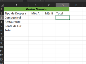 Como Usar o Excel Como Calculadora Exemlo tela 1