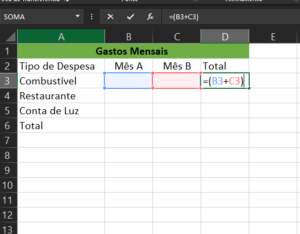 Como Usar o Excel Como Calculadora Exemplo tela 2